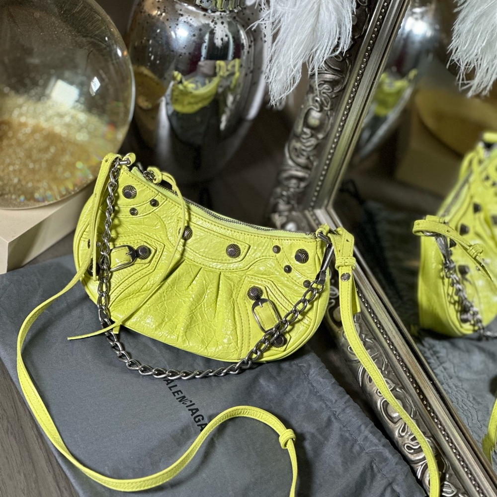 Balenciaga Neon Yellow Shoulder Bag